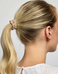 Silver Cloud Satin Skinny Hair Scrunchie Combo Pack 5 Pack