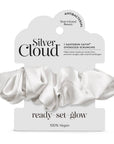 Silver Cloud Satin+ Oversized Scrunchie - Santorini White