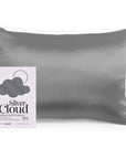 Silver Cloud Charcoal Satin Pillowcase With Silver Ions