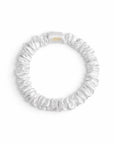 Silver Cloud Satin Skinny Hair Scrunchie Combo Pack 5 Pack