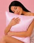 Silver Cloud - Pink Satin Pillowcase infused with Silver Ions