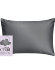 Silver Cloud - Charcoal Satin Pillowcase With Silver Ions