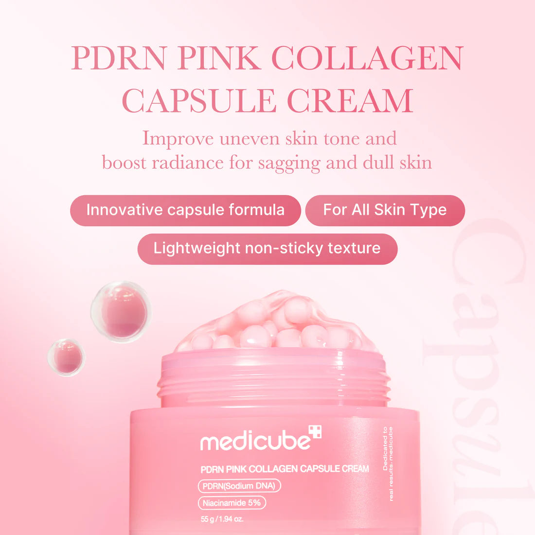 Medicube – PDRN Pink Collagen Capsule Cream