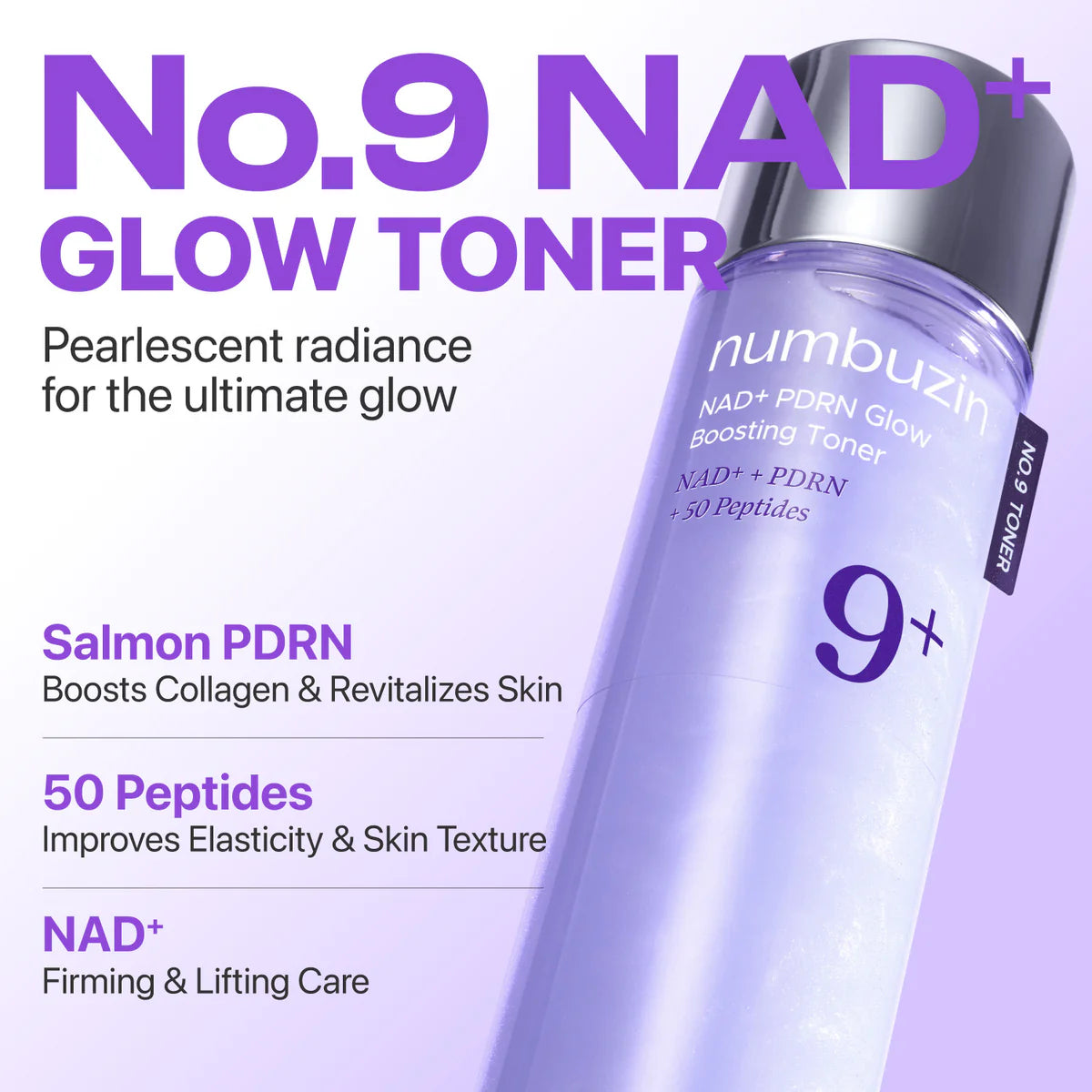 numbuzin - No. 9 NAD+ PDRN Glow Boosting Toner