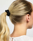 Silver Cloud Satin Skinny Hair Scrunchie Combo Pack 5 Pack