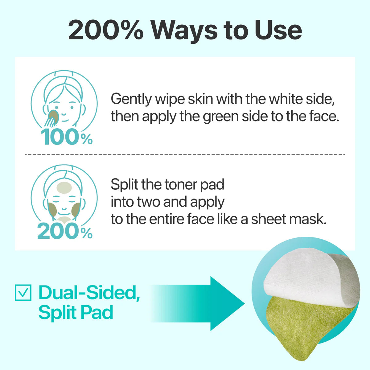 numbuzin - No. 1 Centella Re-Leaf Green Toner Pad