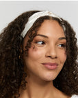 Silver Cloud Satin+ Headband - Santorini White