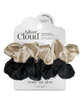 Large Scrunchie Two-Pack - Black & Caramel