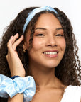 Silver Cloud Satin+ Headband - Santorini Blue