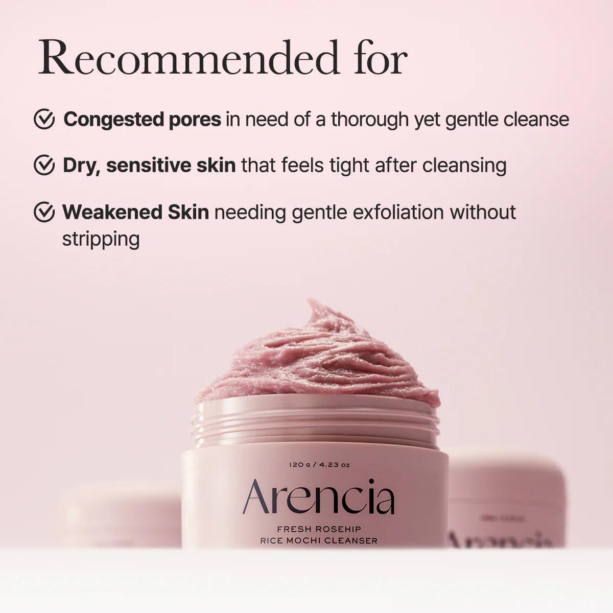 Arencia – Fresh Rosehip Rice Mochi Cleanser