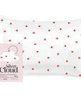 Silver Cloud Heart Satin Pillowcase Infused With Silver Ions