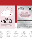 Silver Cloud Heart Satin Pillowcase Infused With Silver Ions