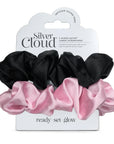 Large Scrunchie Two-Pack - Black & Pink
