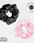 Large Scrunchie Two-Pack - Black & Pink