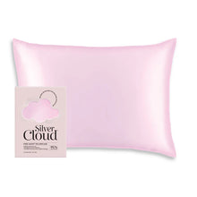 Load image into Gallery viewer, Silver Cloud Pink Satin Pillowcase infused with Silver Ions
