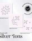 Silver Cloud Pink Satin Pillowcase infused with Silver Ions