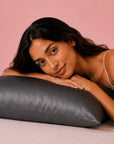 Silver Cloud - Charcoal Satin Pillowcase With Silver Ions