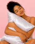 Silver Cloud - Silver Satin Pillowcase Infused With Silver Ions