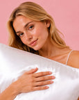 Silver Cloud - White Satin Pillowcase infused with Silver Ions