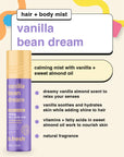 vanilla bean dream - calming hair + body mist