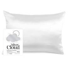 Load image into Gallery viewer, Silver Cloud White Satin Pillowcase infused with Silver Ions
