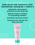 from dull to dewy... hydrating body serum